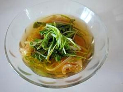 夏は冷やして！水菜と油揚げの煮びたし